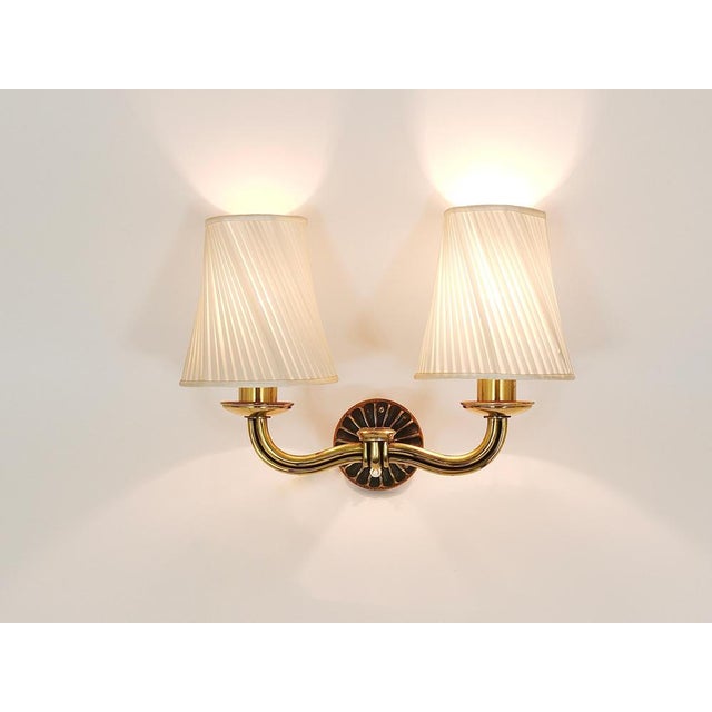 1940s Viennese Modern Brass Sconces Wall Lights, Austria, 1940s, Set of 2 For Sale - Image 5 of 16