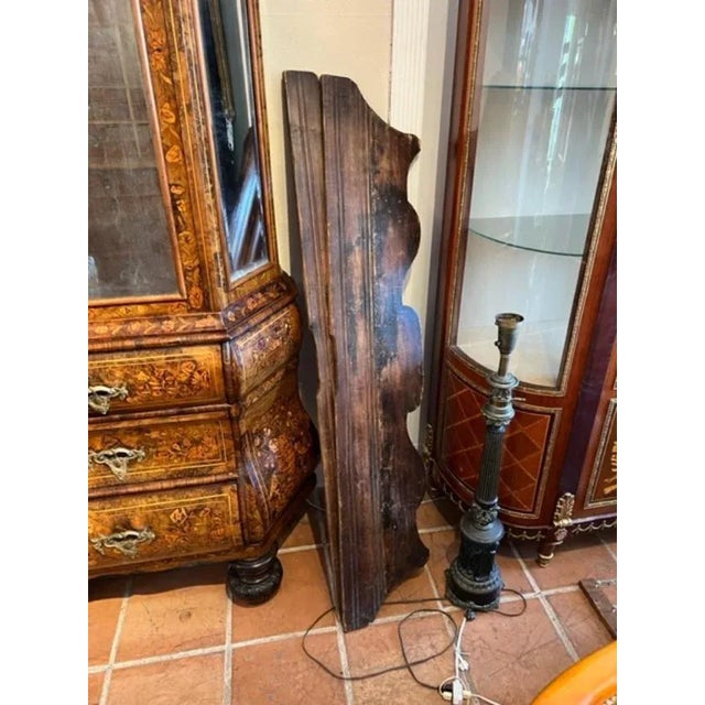 Wood Early 19th Century Dutch Marquetry Bookcase Cabinet For Sale - Image 7 of 8