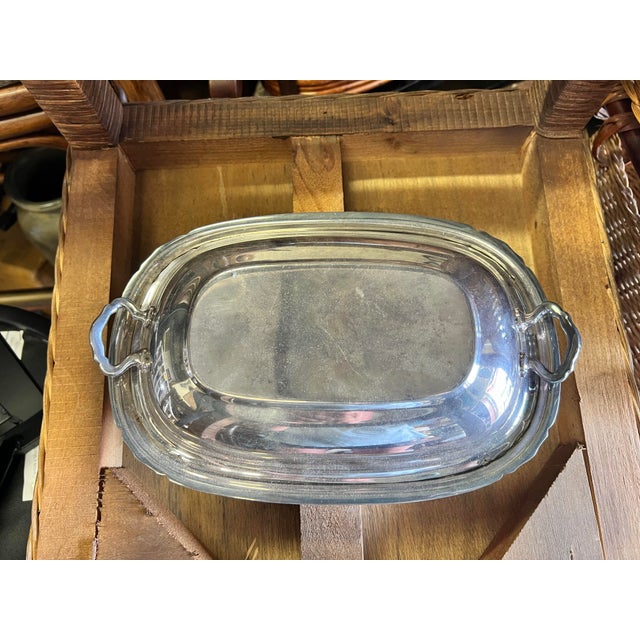 Reed & Barton Vintage Silver Reed & Barton Mayflower 5001 Covered Serving Dish For Sale - Image 4 of 8