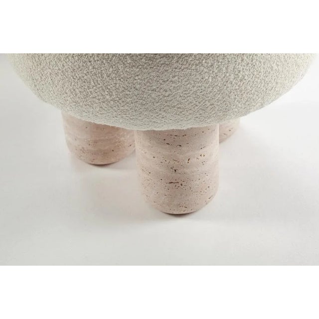 Travertine Hygge Pouf from Collector For Sale - Image 4 of 5