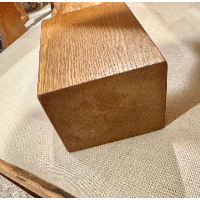 Wood Vintage Hand Carved Wood Abstract Female Torso, (14” High) For Sale - Image 7 of 8