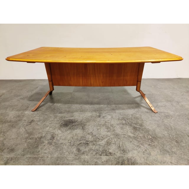 1960s Mid-Century Curved Coffee Table, 1960s For Sale - Image 5 of 11