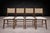 Mid-Century Modern Set of 4 Chairs in Wood, Caning & Leather, Carlo Hauner, 1960s For Sale - Image 3 of 9