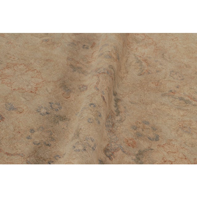 Textile Rug & Kilim’s Modern Classics Rug in Beige and Gray All-Over Floral Pattern For Sale - Image 7 of 8