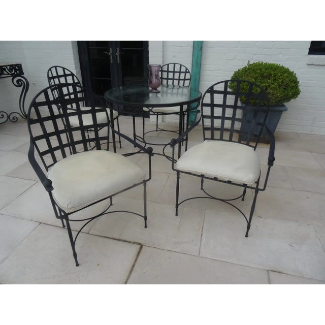 Vintage Mario Papperzini for Salterini Iron Garden Dining Suite, Attributed For Sale - Image 10 of 11