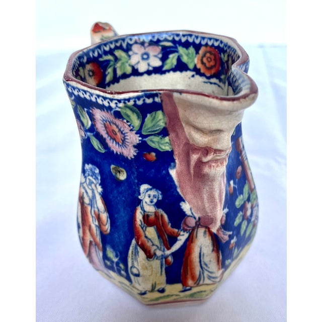 Antique 1820s Staffordshire Pearlware "The Duenna" Mask Jug Pitcher For Sale - Image 12 of 18