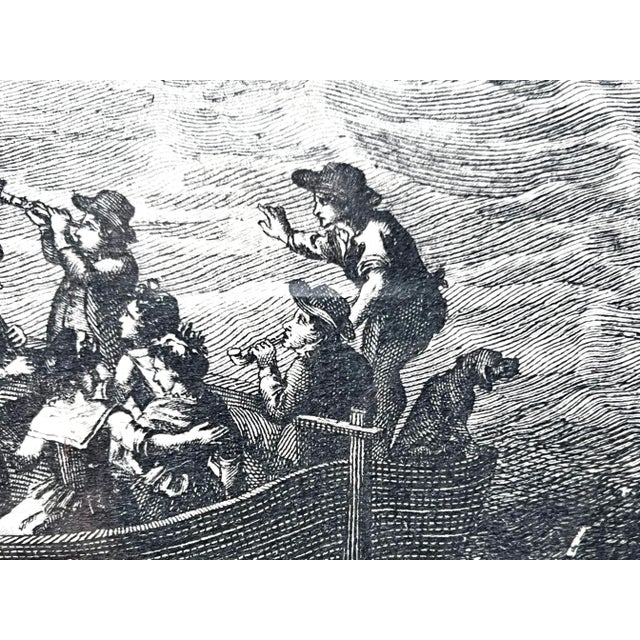 Late 18th Century Nautical Ships Evacuation Italy Napoleon War 1796 Print, Framed For Sale - Image 5 of 13