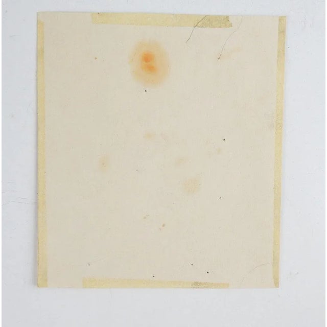 Small vintage mid 20th century charcoal on paper drawing of a baby bird. Unsigned. Unframed, age toning, foxing.