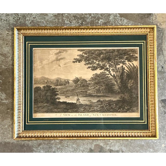 Wood Vintage Framed New Caledonia Island Print For Sale - Image 7 of 12