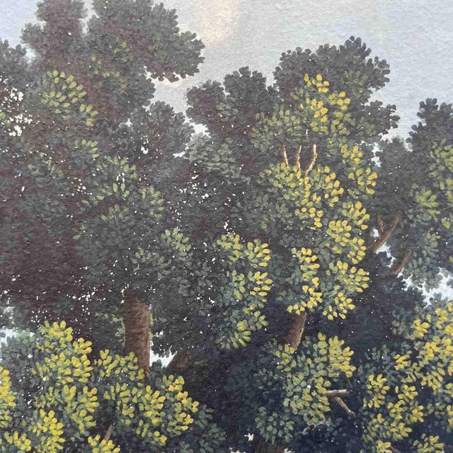 Italian Artist, Bucolic Landscapes, 1800s, Watercolor on Cardboard, Set of 2 For Sale - Image 9 of 14