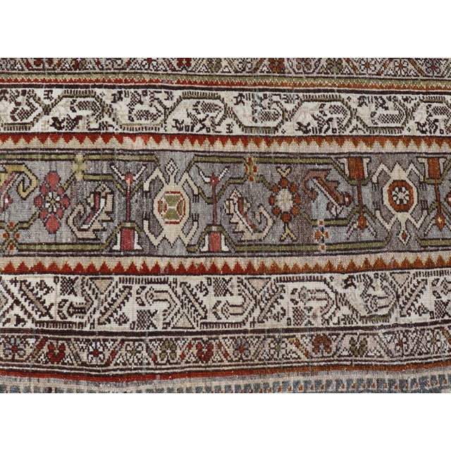 Antique Persian Malayer Gallery Rug With Medallion and Rosette Design For Sale - Image 10 of 15