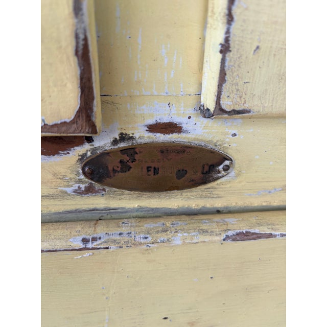 N. Snellenburg & Co. Philadelphia Antique Oak Painted Ice Box For Sale - Image 12 of 12