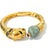 Bochic "Orient" Vintage Ruby, Jade & Multi Sapphire Dragon Bangle Set In 18K Gold For Sale - Image 4 of 7