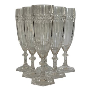 Made in Germany Estate Villeroy & Boch Miss Deseree Champagne Flutes - Set of 6 For Sale