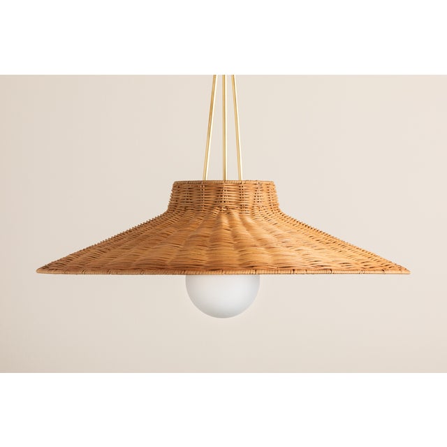 Mitzi Laudine 24.5 in. 1 Light Pendant in Aged Brass Finish For Sale In New York - Image 6 of 11