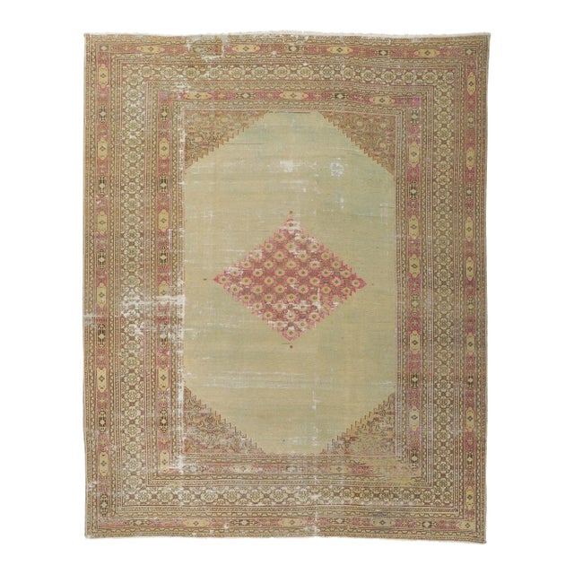 Late 19th Century Antique Persian Khorassan Rug, 09'10 X 12'07 For Sale