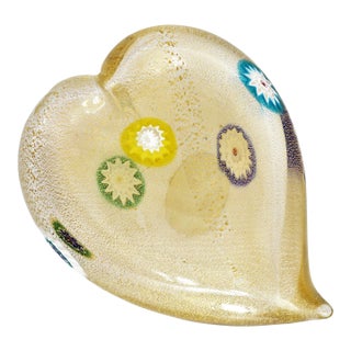 Murano Glass Paperweight Signed For Sale