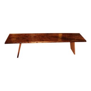 Michael Wolf Artesian Handcrafted Wood Bench For Sale