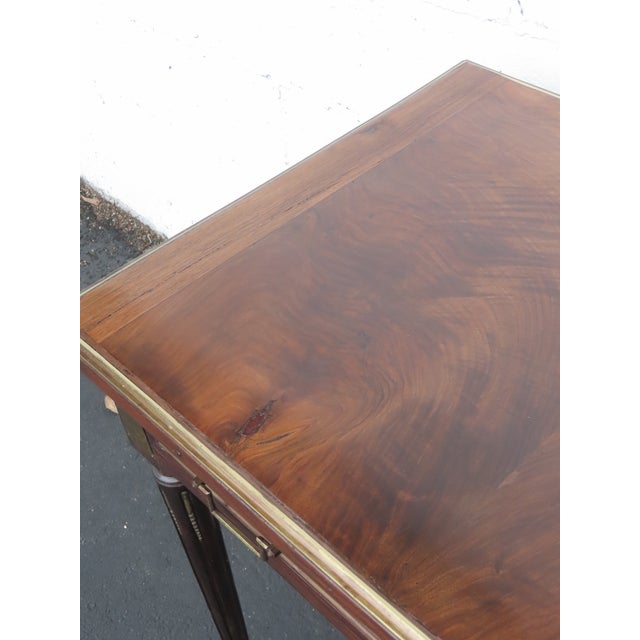 French Late 1800s Small Flame Mahogany Desk 6427 For Sale - Image 18 of 18