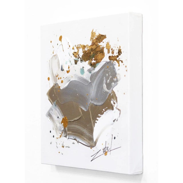 "Sparkling Dream #3" Contemporary Minimalist Abstract Mixed-Media Painting by Zabel For Sale In Los Angeles - Image 6 of 9