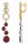 Contemporary Silver Garnet Earrings, Pair For Sale