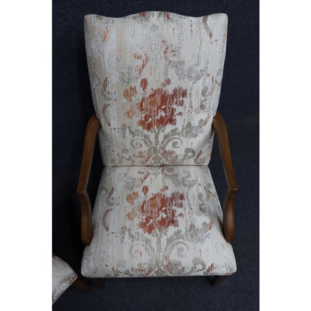 Wood Ethan Allen Cherry Lolling Chairs- Pair For Sale - Image 7 of 17