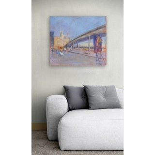 Renato Criscuolo, Paesaggio Urbano, Oil on Canvas, 2000 For Sale