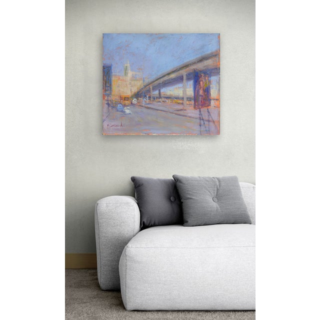 Renato Criscuolo, Paesaggio Urbano, Oil on Canvas, 2000 For Sale