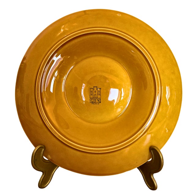 Ceramic Majolica Artichoke Plates from Gien, 1950, Set of 4 For Sale - Image 7 of 8