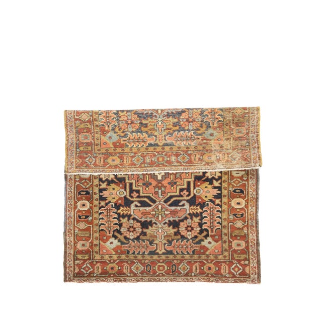 Antique Persian Heriz Rug 3’7" x 4’6”. The numerous rugs of the famous NW Persian weaving district, from small scatters to...