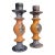 Vintage Postmodern Carved Soapstone Candlesticks , a Pair For Sale