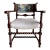 Mid 19th Century Antique English Walnut Bobbin Chair With Hand Printed Tapestry Velvet, Linen and Nailhead Trim For Sale