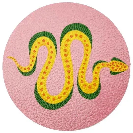 2020s Radicchio, Apple, Zucchini and Razzle Snakes by Willa Heart Coasters - Set of 4 For Sale - Image 5 of 6