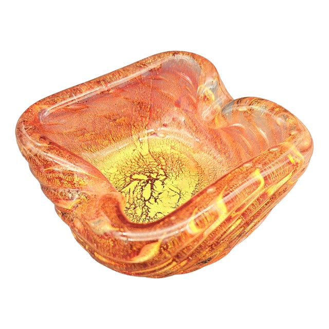 Murano Glass Ashtray by Ercole Barovier & Toso, Italy, 1950s For Sale