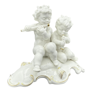 Vintage Hutschenreuther Karl Tutter Porcelain Musical Putti Figurine