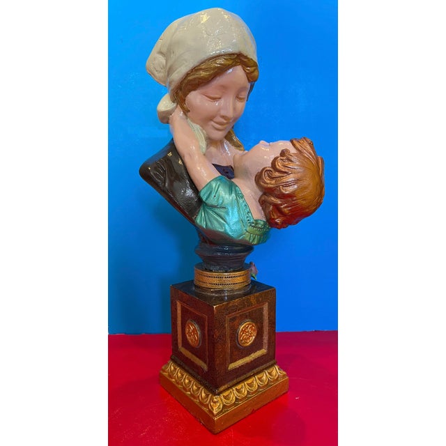 Vintage Jaru Pottery Mother Holding Child Bust Chairish