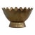 Vintage Solid Brass Scalloped Bowl For Sale