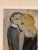 Bruno Paoli "Lover" Original Italian Modern Figurative Portrait, 20th Century Florence Italy Fine Art Painting, Oil on Canvas, 21.5x17.5" For Sale - Image 4 of 7