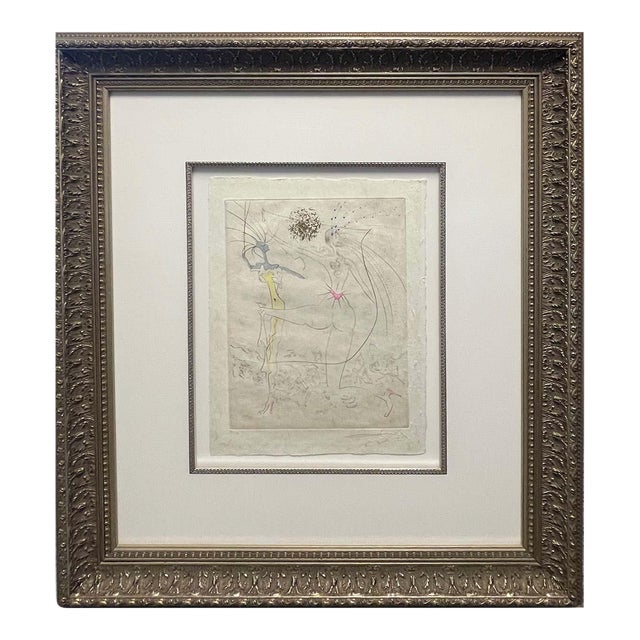 Salvador Dali "Les Fesses Piquantes" Original Hand Signed Custom Framed For Sale