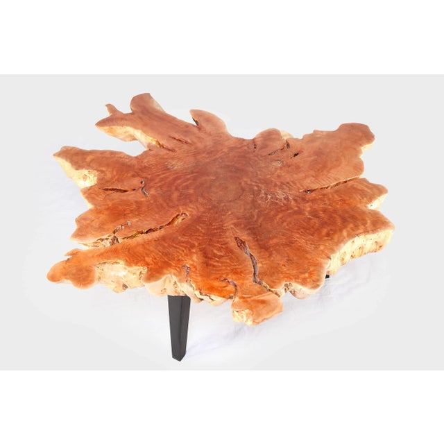 Contemporary Modern Lychee Living Edge Coffee Table 94 For Sale - Image 3 of 6