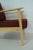 Vintage Beech & Red Fabric Easy Chair For Sale - Image 10 of 13