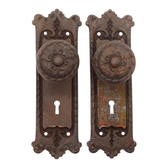 1990s Lockwood Renaissance Cast Iron Passage Orleans Door Set For Sale