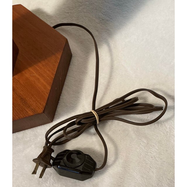 Brown Vintage 70s Modeline of California Pine Cactus Table Lamp With Glass Globes For Sale - Image 8 of 12