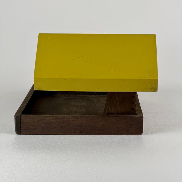 Mid 20th Century Brilliant Mid-Century Modern Wooden [Bird] House Sculpture in Period Mustard Color For Sale - Image 9 of 12