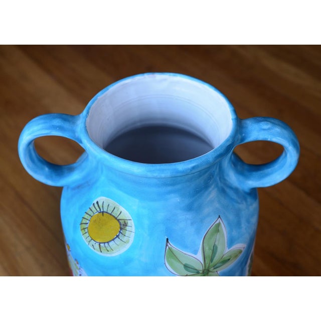 Mid Century Italian La Musa Handled Ceramic Vessel For Sale - Image 5 of 11