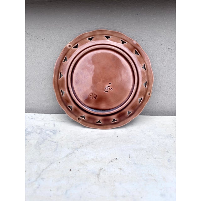 Late 19th Century Majolica Reticulated Lilac Plate Villeroy & Boch, Circa 1890 For Sale - Image 5 of 5