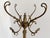 Vintage Italian Brass and Onyx Hall Tree Coat Rack with Rotating Crown and Female Faces, 1960s For Sale - Image 13 of 18