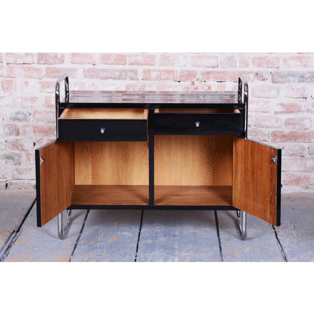 Bauhaus Cabinet in Chrome-Plated Steel by R. Slezák, Czech, 1930s For Sale - Image 11 of 14