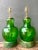 Mid-Century Modern Vintage Hand Painted Malachite Plinth Glass Lamps - A Pair For Sale - Image 3 of 12