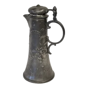 Antique Circa 1900 Art Nouveau Kayserzinn "4009" Pewter Tankard